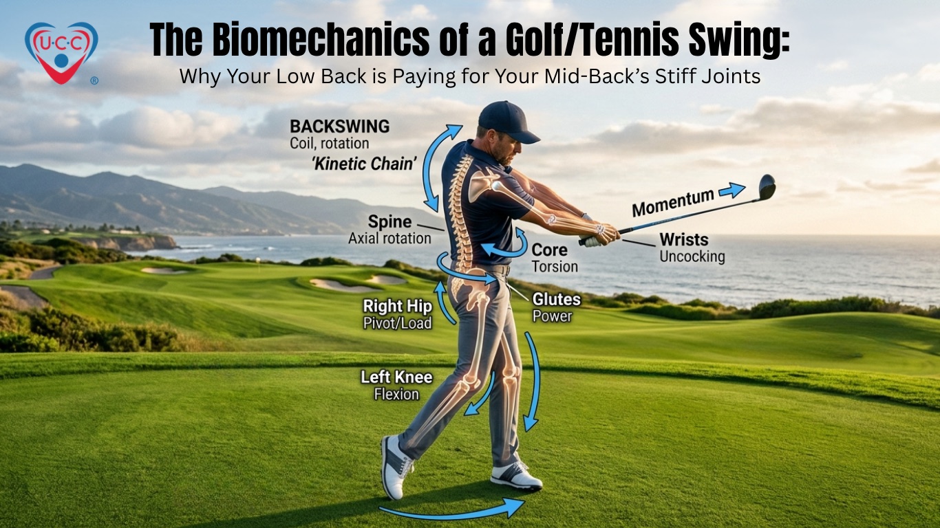 The Biomechanics of a Golf/Tennis Swing: Why Your Low Back is Paying for Your Mid-Back’s Stiff Joints